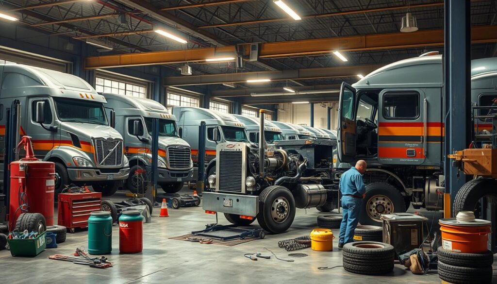 Manutenção de caminhões pesados