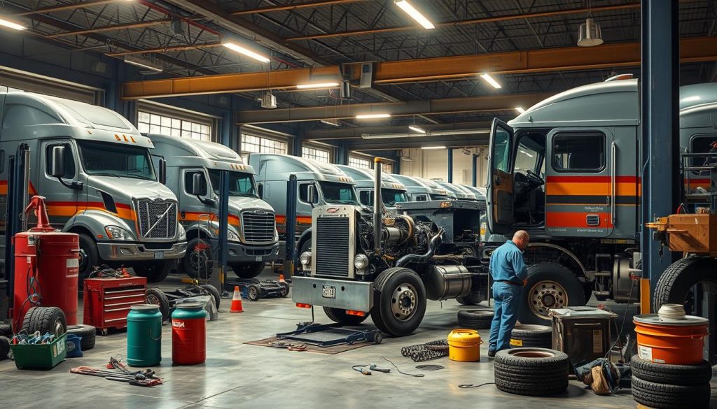 Manutenção de caminhões pesados