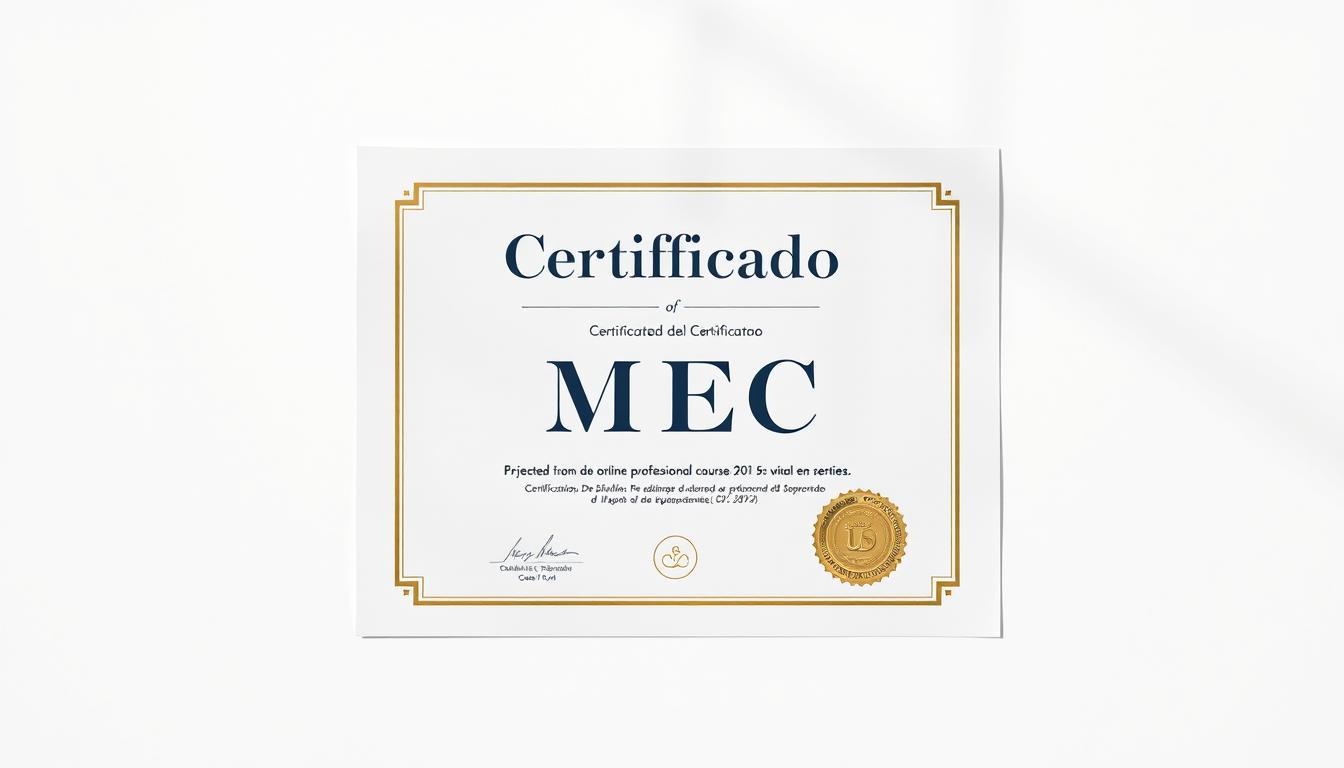 Curso profissionalizante online com certificado MEC